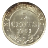 Image 2 : Newfoundland 5-cent 1941C ICCS MS65