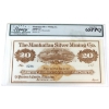 Image 10 : Manhattan Silver Mining Co 1870's Austin, NV Legacy CUNC64 to GEM UNC66 Remainder Banknotes. 4pcs. 