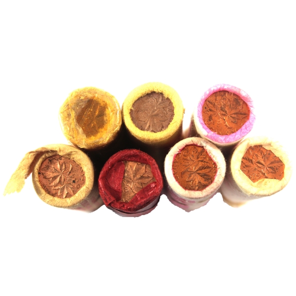 7x 1-cent 1964-1979 Original Wrapped Rolls of 50pcs. 7 rolls.