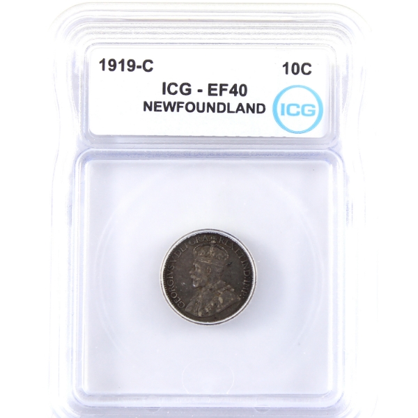 Newfoundland 10-cent 1919C ICG EF40