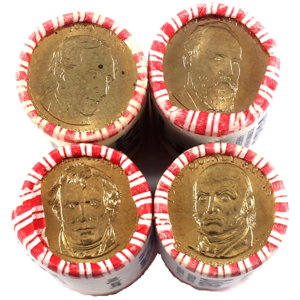 4x USA Presidential Dollar Original Rolls of 25pcs. 4 Rolls.