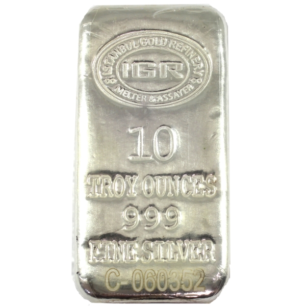 10oz IGR .999 Fine Silver Bar (Tax Exempt)