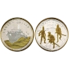 Image 1 : 2010 Canadian Navy & 2012 War of 1812 Gold Plated Proof Silver Dollars