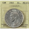 Image 1 : Silver $1 1945 ICCS MS63