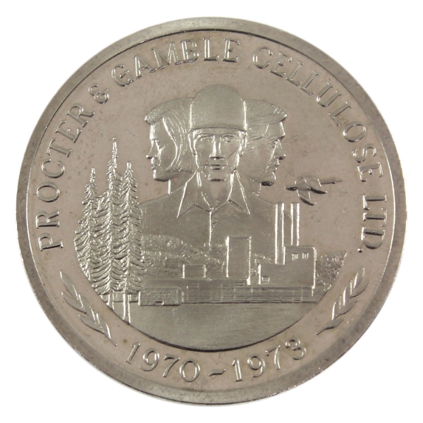 USA 1973 Procter & Gamble Cellulose Ltd 1970-1973 Medallion 20.4g-Cupronickel, 34mm