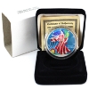 Image 1 : 1oz USA 2000 .999 Fine Silver Eagle in Full Colour on Both Sides of Coin (Tax Exempt)