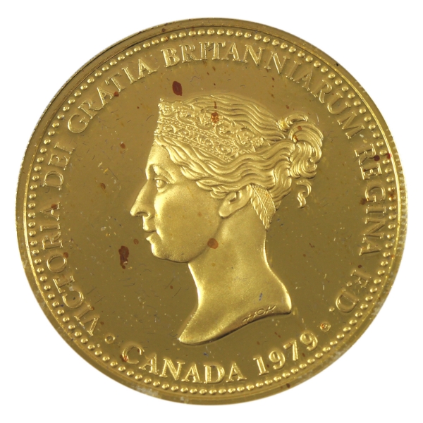 1oz Gold Johnson Matthey & Mallory 1979 Ltee Inter Gold Canada Ltee Beaver/Castor Vintage Gold Round