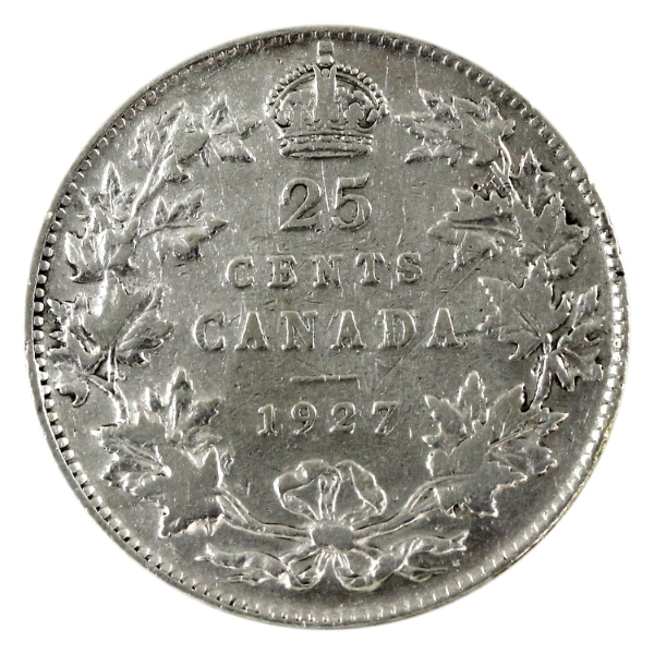 25-cent 1927 Fine (Cleaned) 