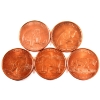 Image 1 : 5x 1oz Assorted The Ice Age .999 Fine Copper Rounds. 6pcs