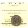 Image 1 : 5-cent 1939 ICCS MS65