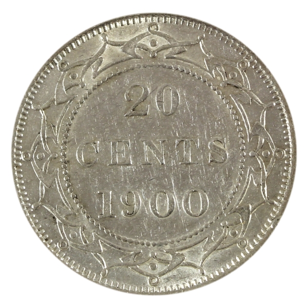 Newfoundland 20-cent 1900 AU-UNC (Scratched)