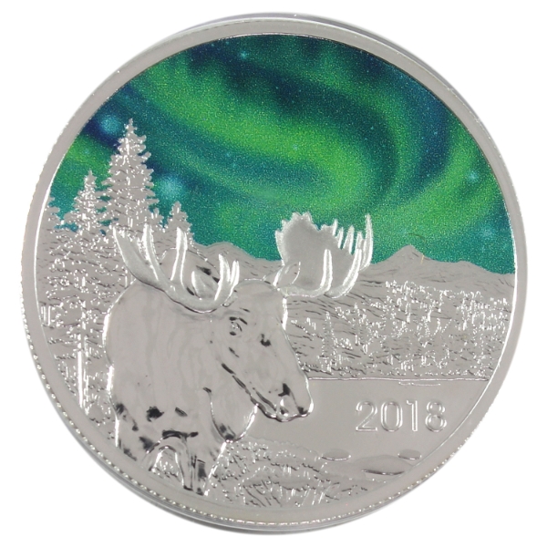 1oz TD 2018 Northern Lights .9999 Fine Silver Round (Tax Exempt)