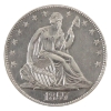Image 2 : USA Silver 1857 Seated Liberty Half Dollar EF-AU (Cleaned)