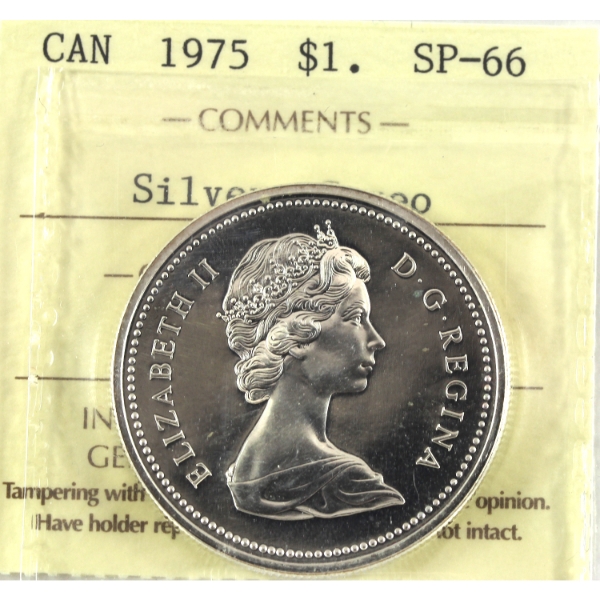 Silver $1 1975 Silver ICCS SP66 Cameo