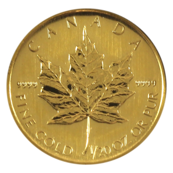 1/10oz 2008 $1 Gold Maple Leaf .9999 Fine Gold Coin (Tax Exempt)