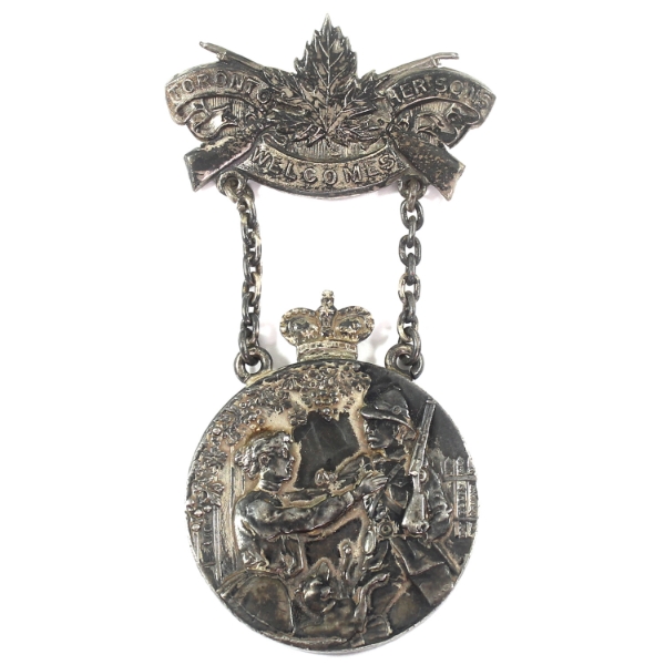 Canada 1900 Boer War: Toronto Tribute Medal w/ Ornate Suspension, 34mm