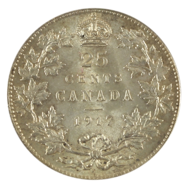 25-cent 1917 MS62