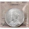 Image 1 : Silver $1 1935 ICCS MS65