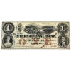 Image 1 : 380-10-10-08 1858 $1 International Bank of Canada VF Fitch, Red Protectors SN: 13865
