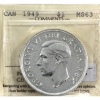 Image 1 : Silver $1 1949 ICCS MS63