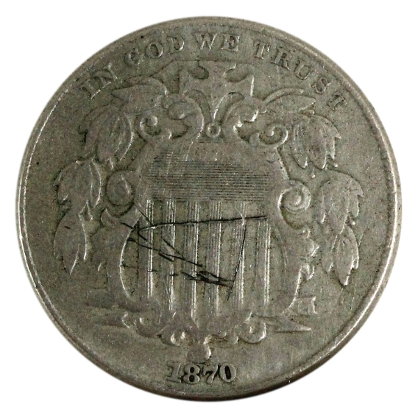 USA 1870 Nickel VF-EF (Impaired)