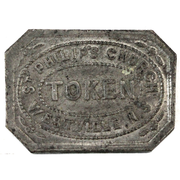 NS-314B 1884 Church of Scotland St. Philip's Church Westville, N.S. Communion Token