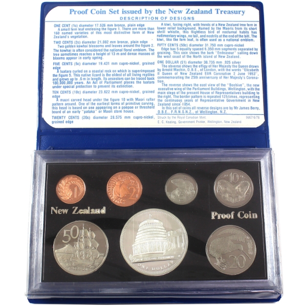 New Zealand 1978 7-Coin Proof Set