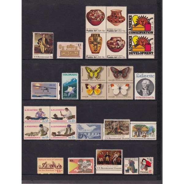 USA 1974-1982 Annual Mint Set of Commemorative Stamps. 