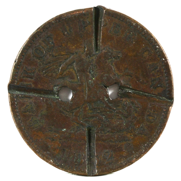 CH-PC-682 1852 Bank of Upper Canada Penny Token VG (Impaired)