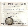 Image 1 : 5-cent 1874H Crosslet 4 ICCS AU50 Cleaned