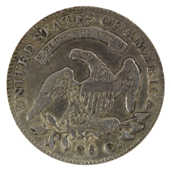 USA Silver 1820 Quarter Large 0 VF (Rubbed)
