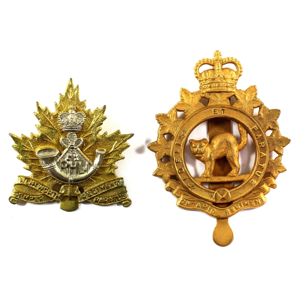 Royal Hamilton Light Infantry & The Ontario Regiment. 2pcs