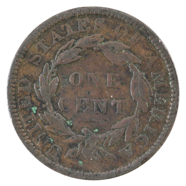 USA 1836 Coronet Head Cent F-VF (Corrosion)