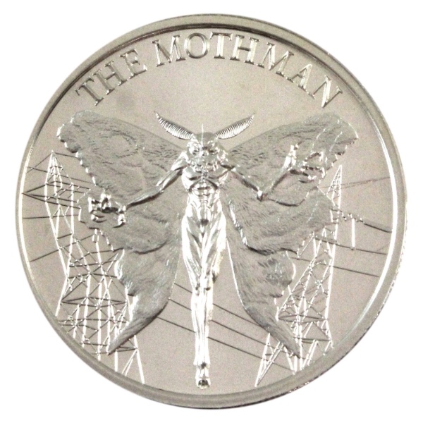 2oz USA 'THE MOTHMAN' .999 Fine Silver Round (Tax Exempt)