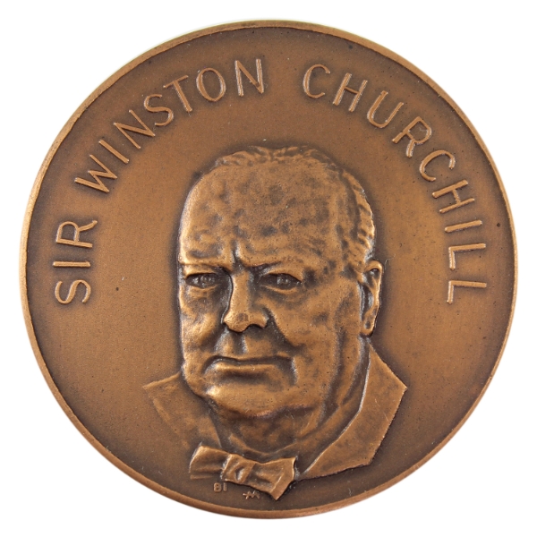 Wellings Mint 1965 Winston Churchill Commemorative Medal 65.29g-Bronze, 52mm
