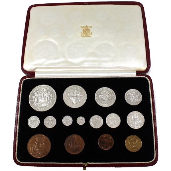 Great Britain 1937 Proof Specimen King George VI Coronation Original 15-Coin Set