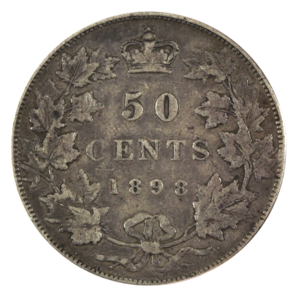 50-cent 1898 VG-F (VG10)