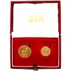Image 3 : South Africa Gold 1981 1/10 Krugerrand & 1983 1/4 Krugerrand 2-coin Set in Original Red Box.