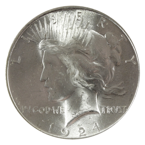 USA Silver 1924 Peace Dollar GEM BU