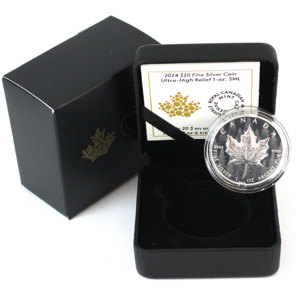 2024 $20 Ultra-High Relief 1oz. SML Fine Silver (Tax Exempt)