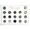 Image 1 : 10-cent 1937-52 George VI Silver Dime 17-coin Collection in Vintage Holder