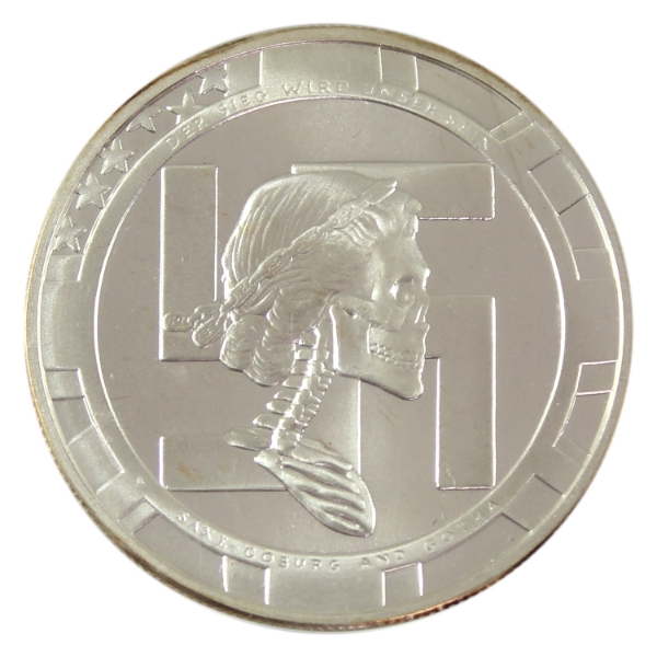 1oz Silver Shield Six Slave Queens 2017 Nazi Bride .999 Fine Silver Round (Tax Exempt)