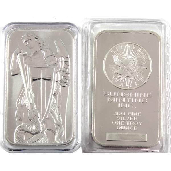 2x 1oz Scottsdale Mint & Sunshine Mint .999 Fine Silver Bars. 2pcs. (Tax Exempt)