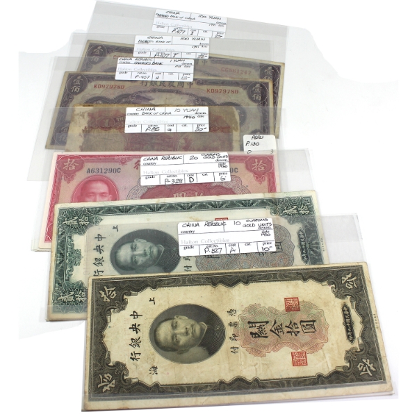 Bulk Lot of 6x China 1930-1941 Mixed Denomination Banknotes. 6pcs.