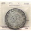 Image 1 : Silver $1 1939 ICCS MS65