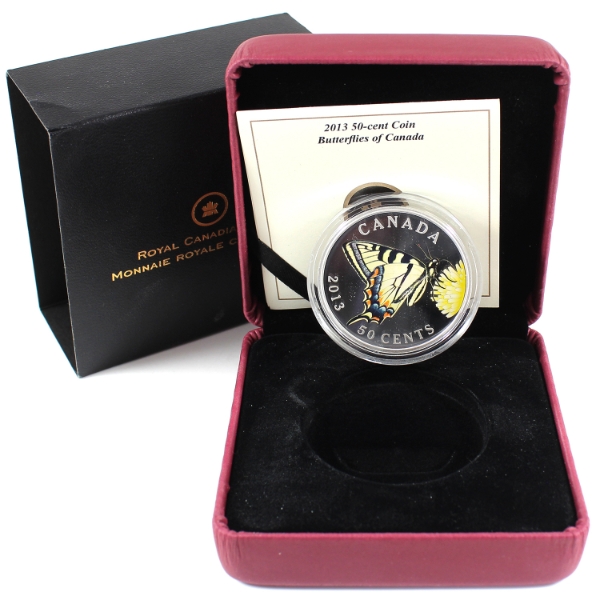 2013 50-Cent Butterflies of Canada: Tiger Swallowtail Silver Plated Copper Coin