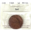 Image 1 : 1-cent 1908 ICCS MS64 Red 