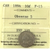 Image 1 : 10-cent 1894 Obverse 5 ICCS F15