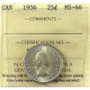 Image 1 : 25-cent 1956 ICCS MS66