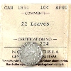 Image 1 : 10-cent 1891 22 Leaves ICCS EF40